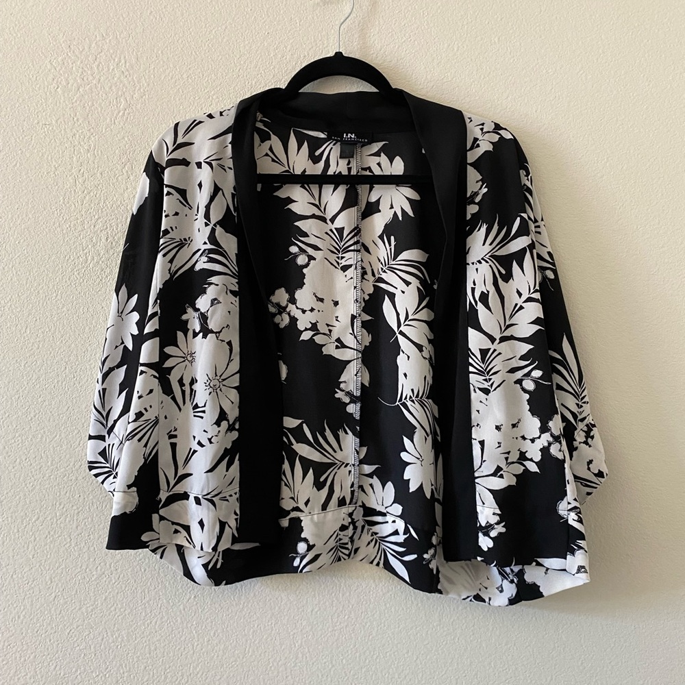 women’s sheer half sleeved floral cardigan